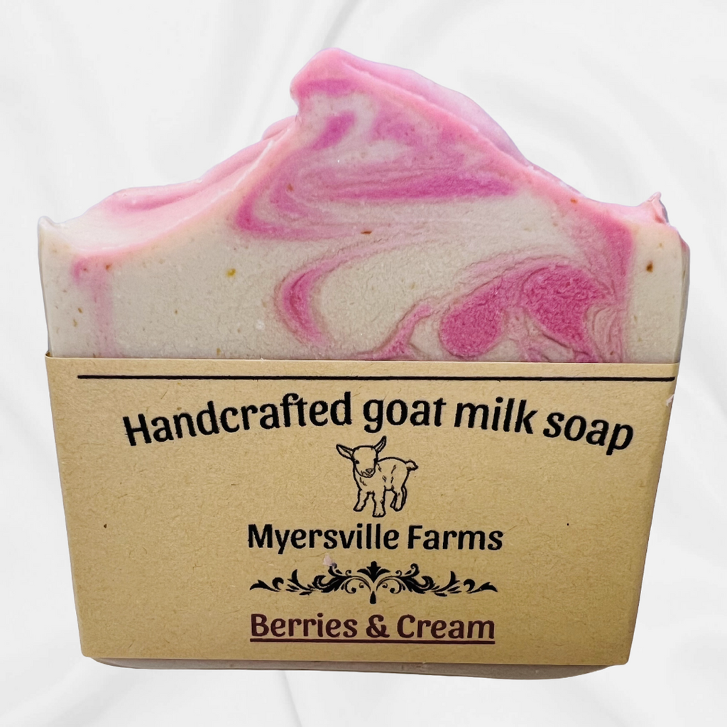Berries & Cream goat milk soap