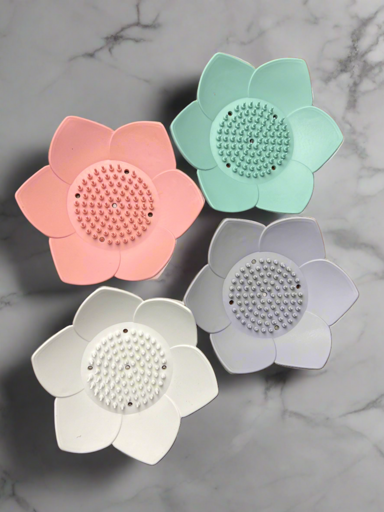 silicone flower soap dish